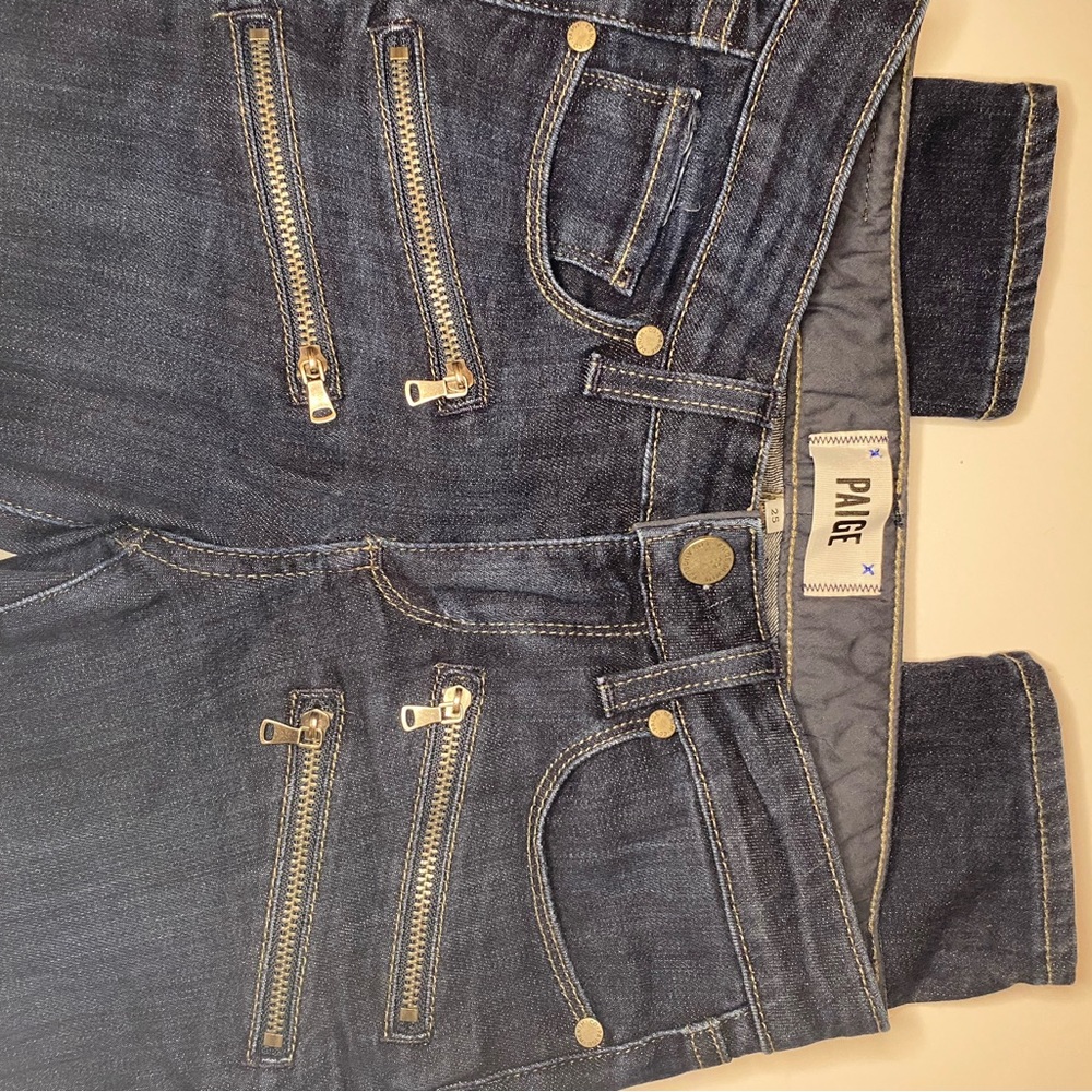 PAIGE Denim Jeans with Zipper Detail